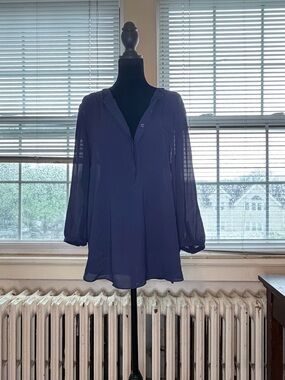 NYDJ Navy Blue Blouse Top